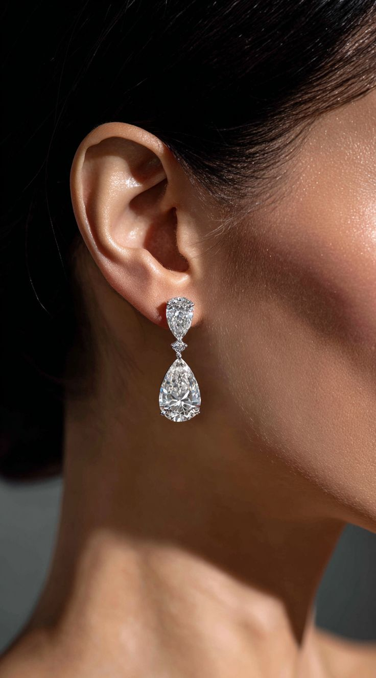 Open pear trilogy ring